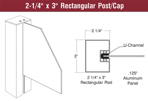2 1 4  x 3  Rectangular Post Cap v2
