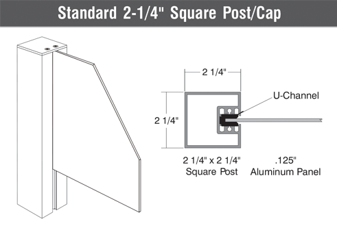 Standard 2 1 4  Square Post Cap v2