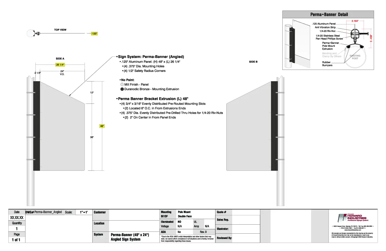 Perma Banner Angled Top