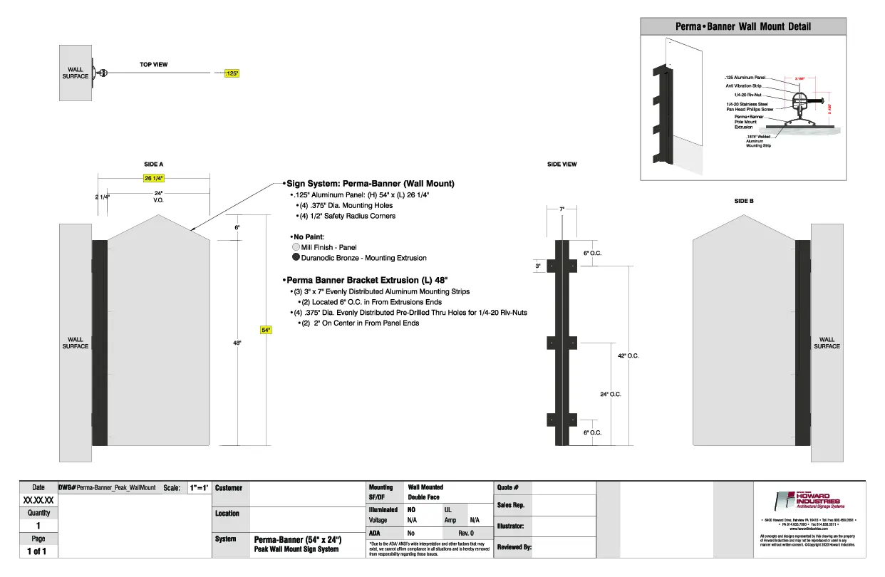 Perma Banner Peak Wall Mount