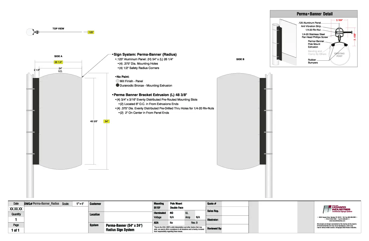 Perma Banner Radius Top
