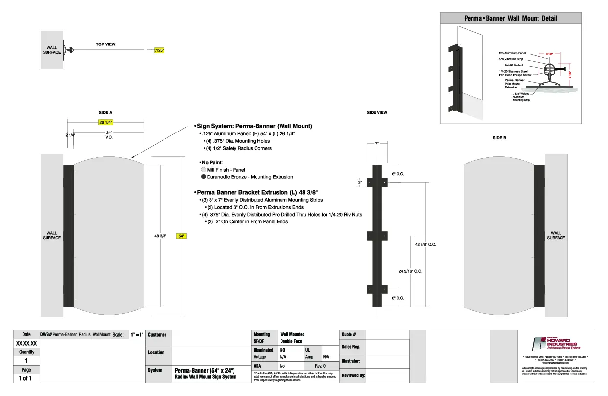 Perma Banner Radius Wall Mount