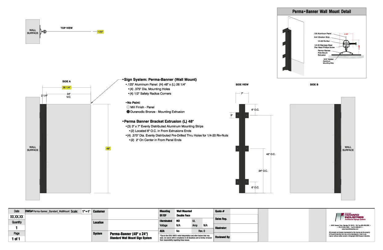 Perma Banner Standard Wall Mount