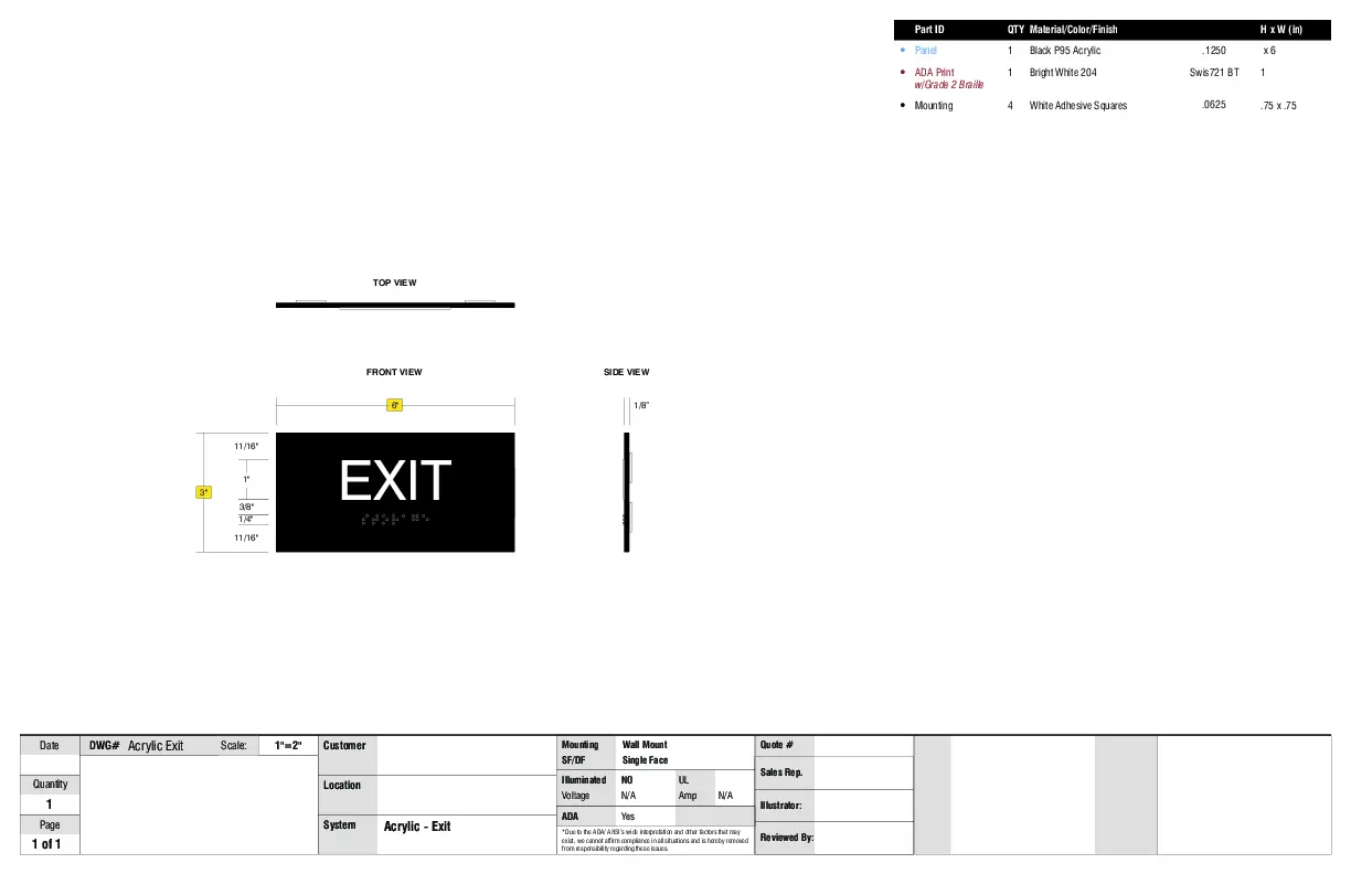 Acrylic Exit
