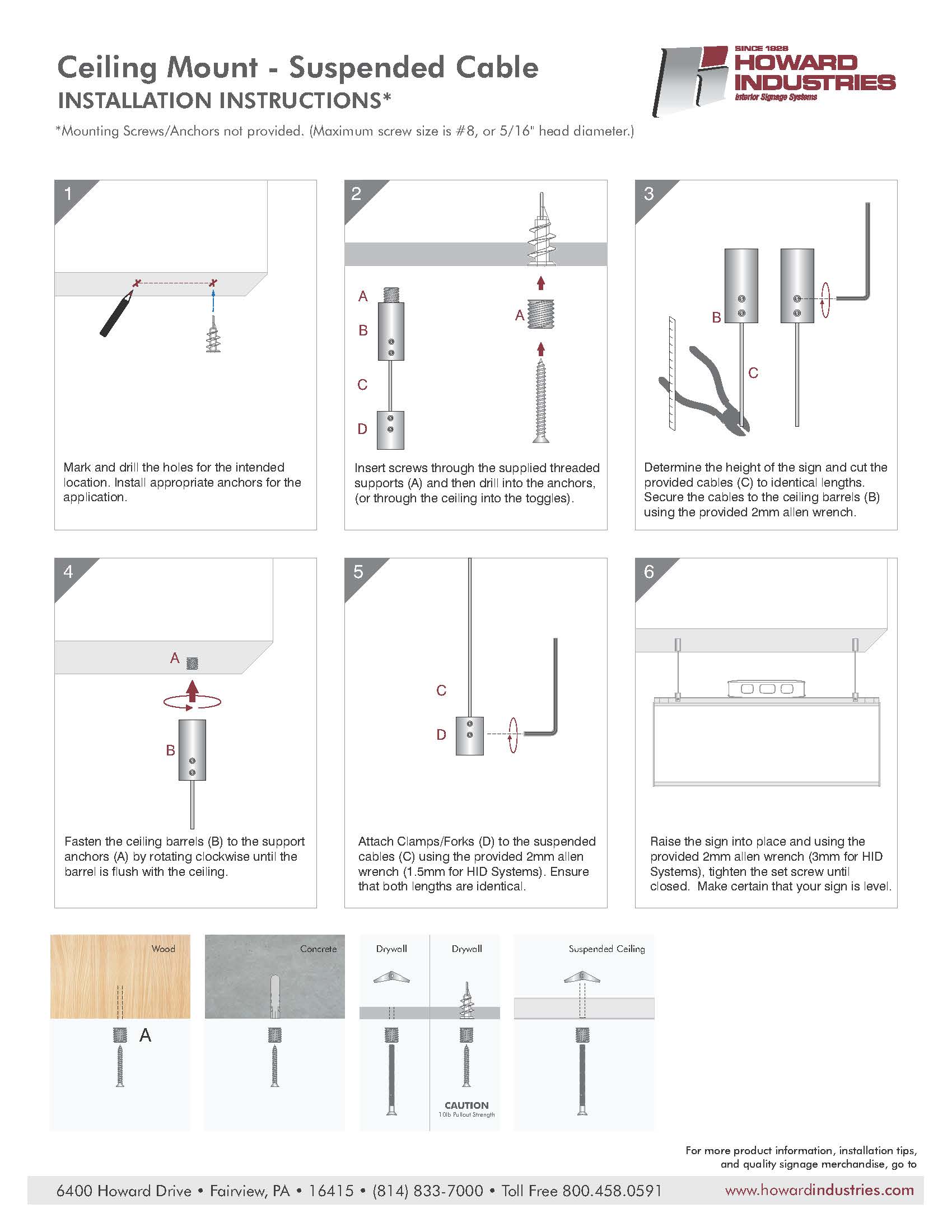 Ceiling Mount Cable