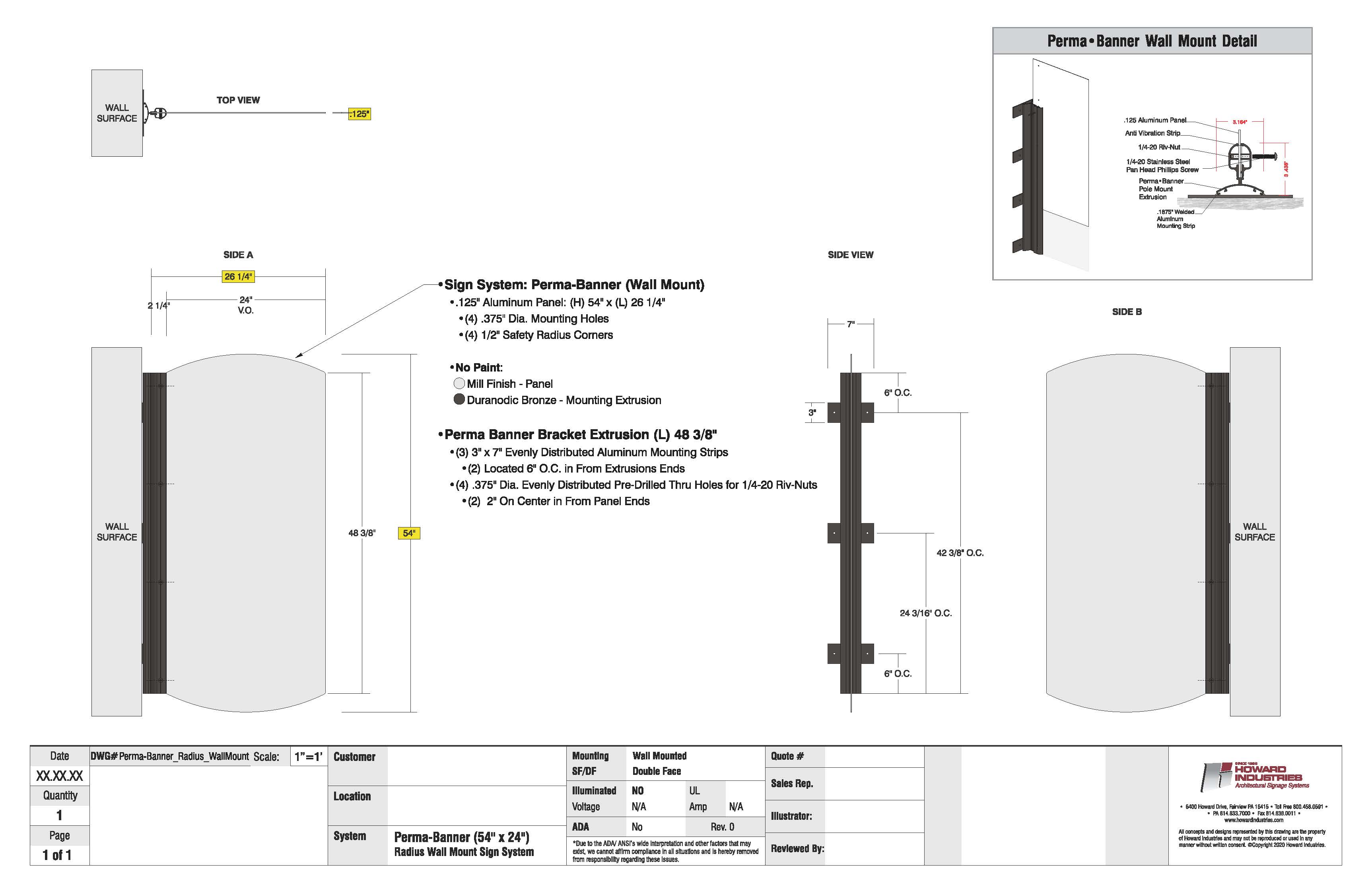 Radius Wall Mount