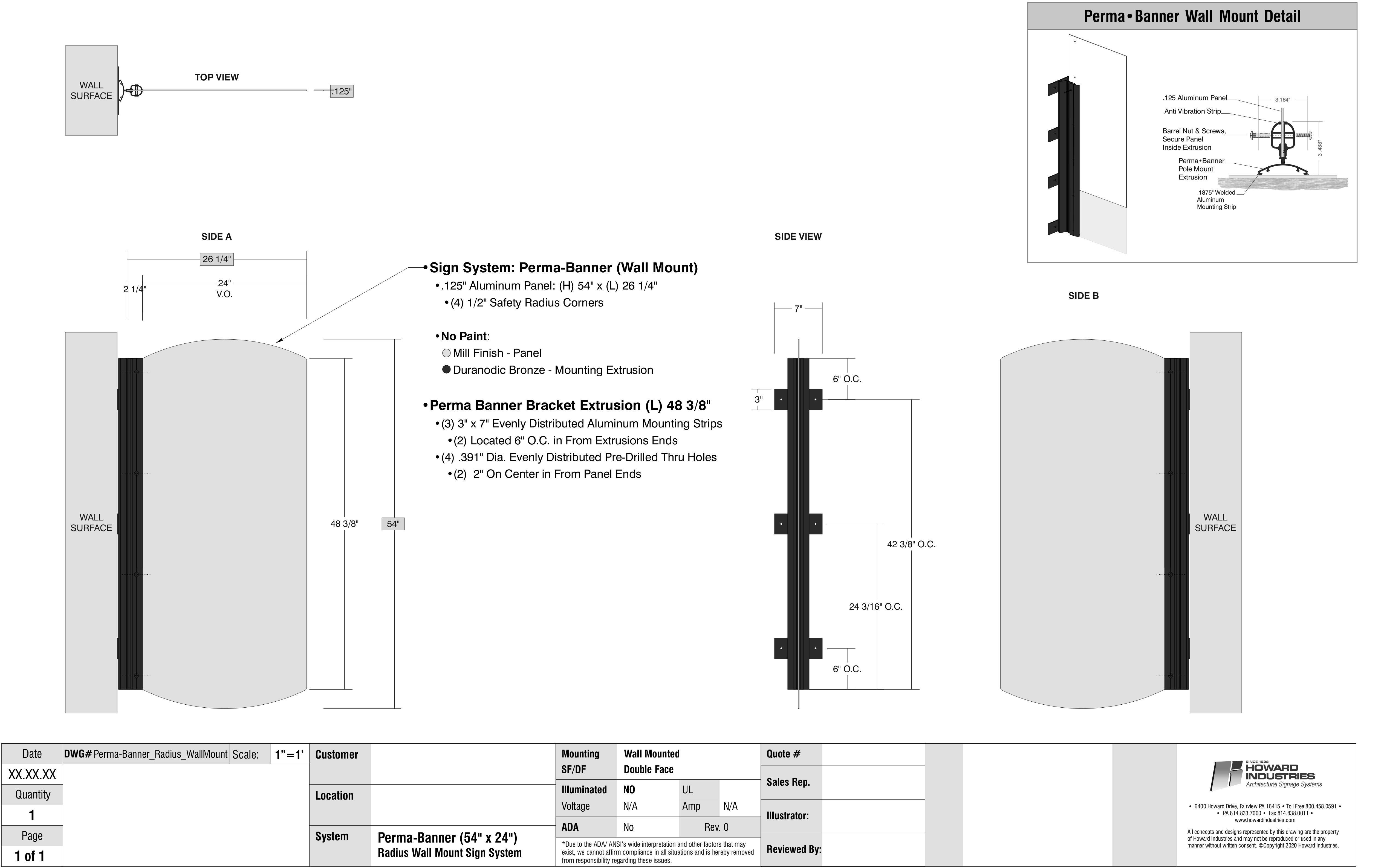 Radius Wall Mount