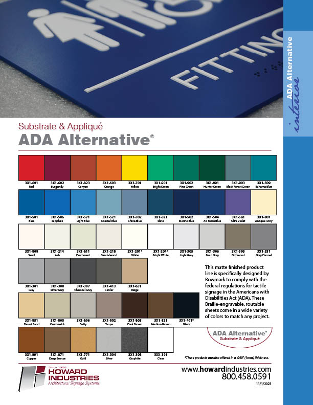 Rowmark Substrate ADA Alternative
