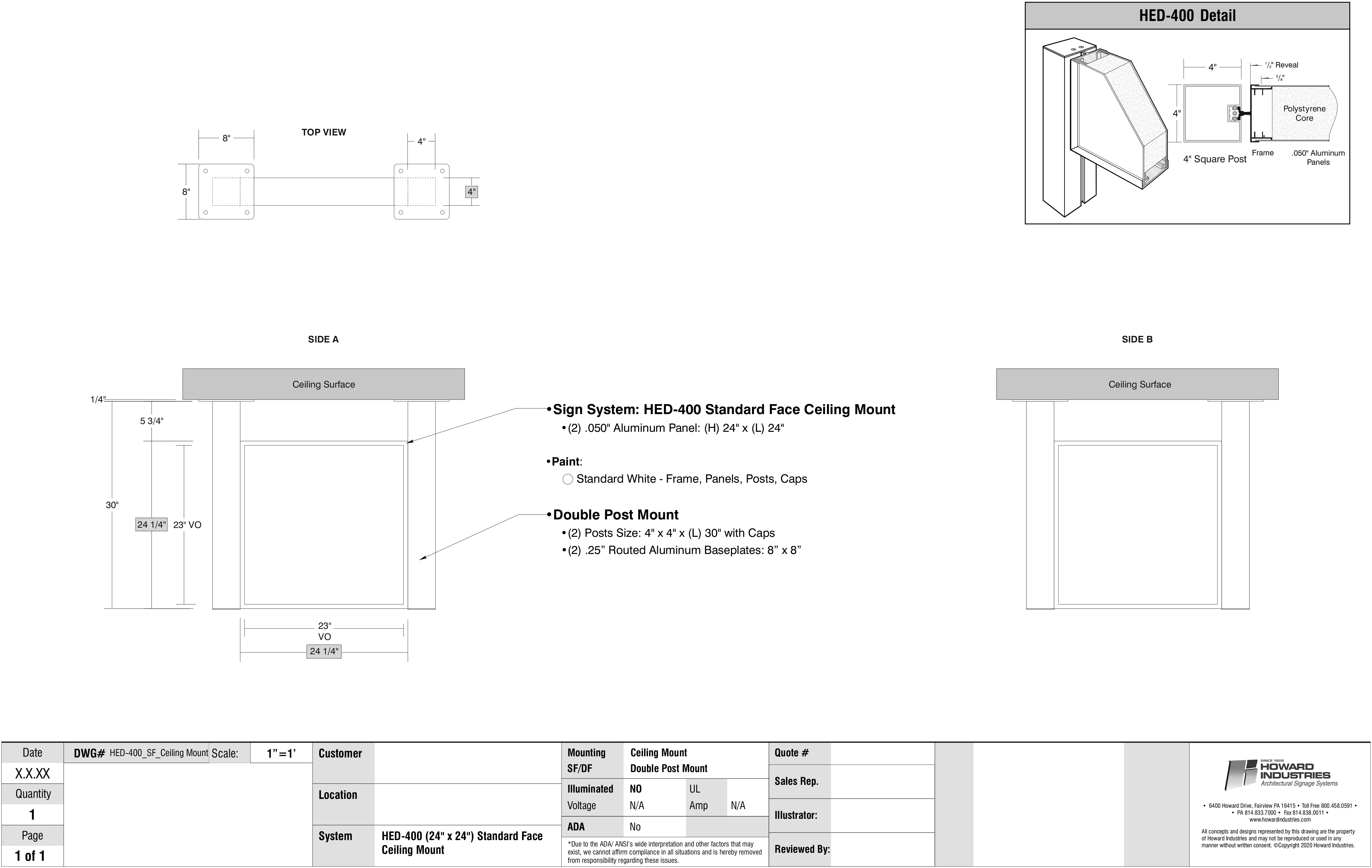 Standard Face Ceiling Mount v2