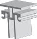 small frame extrusions hed i 70 hed i 12 h bar divider