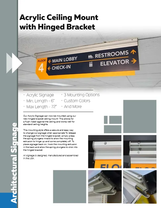 UB Ceiling Mount Hinged Bracket LQ
