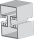 small frame extrusions 2 1 4 x 3 double slot post