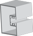 small frame extrusions 2 1 4 x 3 standard post
