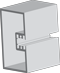small frame extrusions 2 1 4 x 4   4 rec post