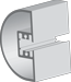 small frame extrusions 2 x 3 radius post