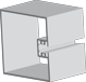 small frame extrusions 4 square post