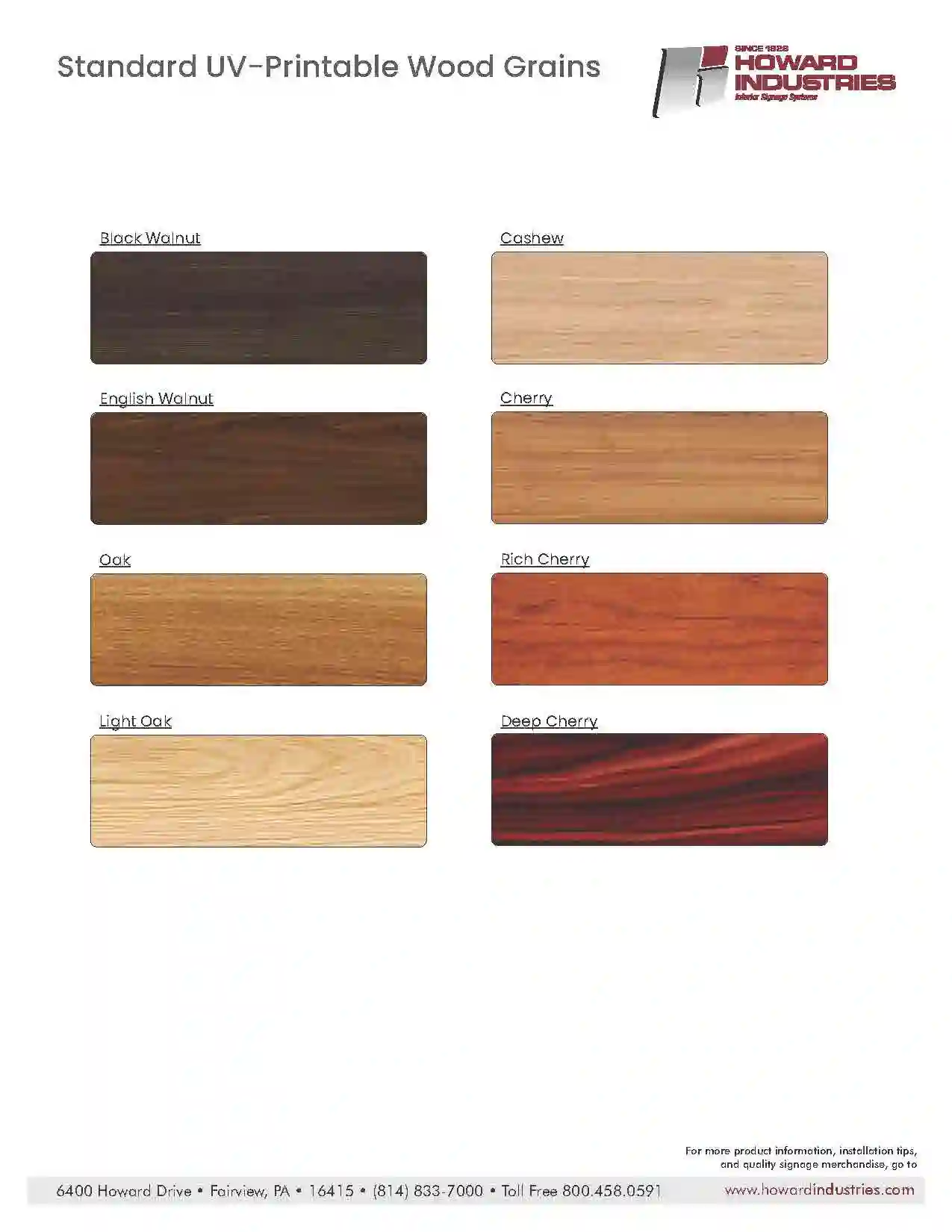Woodgrains UV Print
