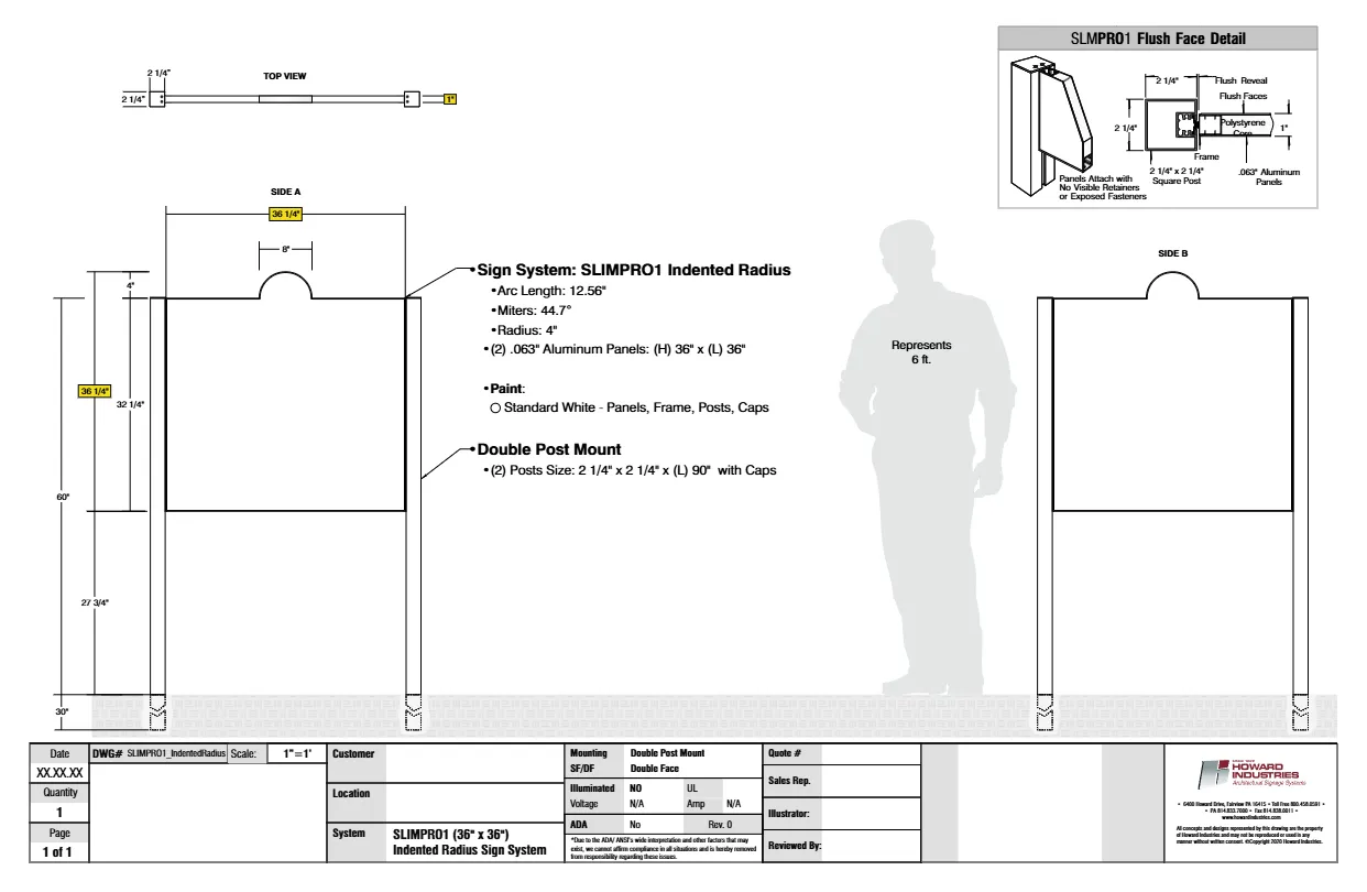 SLIMPRO1 Indented Radius