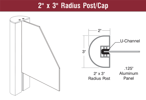 2  x 3  Radius Post Cap v3