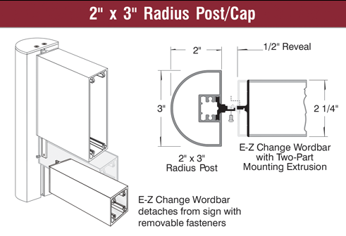 2  x 3  Radius Post Cap v7