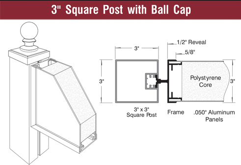 3  Square Post with Ball Cap v4