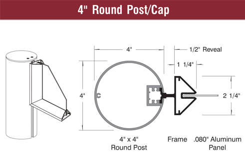 4  Round Post Cap