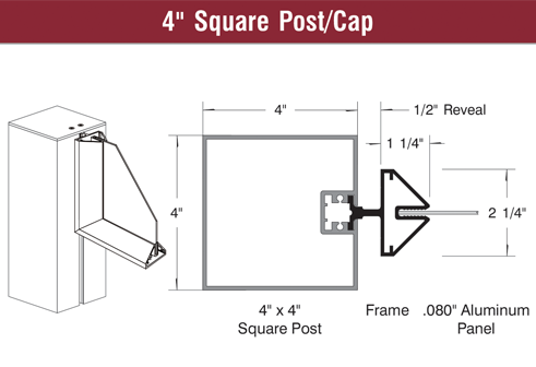 4  Square Post Cap